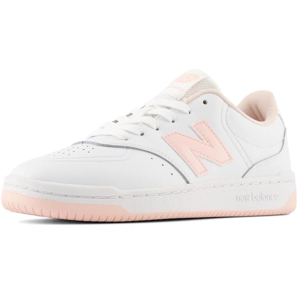 New Balance White and Pink Sneakers